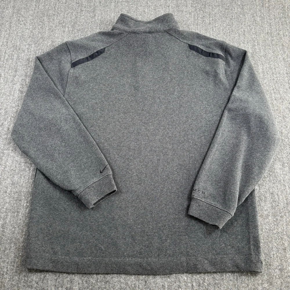 Nike Golf Men's XL Dri-FIT 1/4 Zip Pullover Gray Cotton Blend Long Sleeve